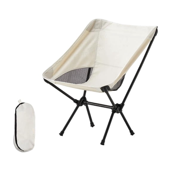 Heavy Duty Portable Chair Folding Camping Chair For Adults Outdoor Folding Chairs With Carry Bag Picnic Beach Beige