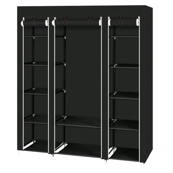 Heavy Duty Portable Closet, Durable Steel Frame & Dustproof Fabric Cover