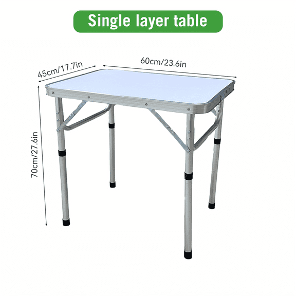 Heavy-Duty Portable Folding Table with Stools, Adjustable Height and Compact Design for Indoor and Outdoor Use.