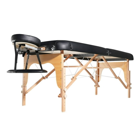 Heavy Duty Portable Massage Table 30" Wide, Adjustable Height Salon Spa Bed with Headrest & Carrying Case, 750 lb Capacity Folding Tattoo Facial Table
