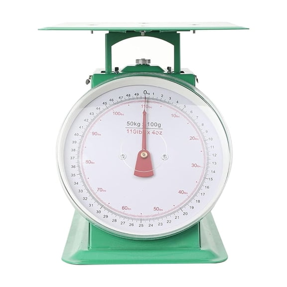Heavy Duty Portion-Control Mechanical Kitchen and Food Scale, Industrial Dial Scale with Stainless Steel Platform, 110-LBS