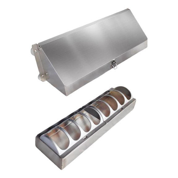 Heavy Duty Poultry Feeder Rustproof Cover Easy Secure Base Anti Tip