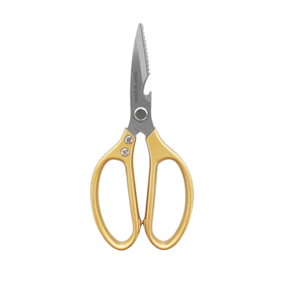 Heavy Duty Poultry Shears, 304 Stainless Steel Kitchen Scissors with Aluminum Alloy Handles, Professional Meat and Bone Cutter for Modern Japanese Kitchen, 8.25-Inch, Champagne Gold