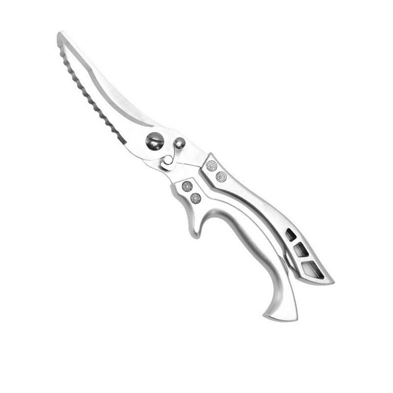 Heavy Duty Poultry Shears ,Spring Loaded Chicken Bone Scissors with Safety  Lock - German Stainless Steel Kitchen