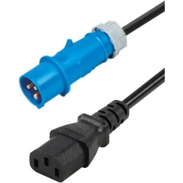Heavy Duty Power Extension Cord,16A (IEC309 to C13),Blue IEC309 316P6 to IEC 320 C13 for UPS/PDU Power Extension Cord, 3G2.08㎜²/14AWG(16ft/5m)