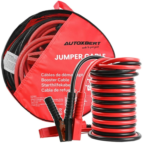 Heavy Duty Power Jumper Booster Cables 20Ft 2 Gauge 2000 AMP
