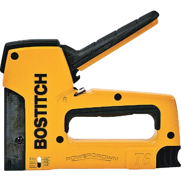 PowerCrown Heavy-Duty Manual Tacker Stapler - Black Professional & DIY Use, Standard Battery Platform