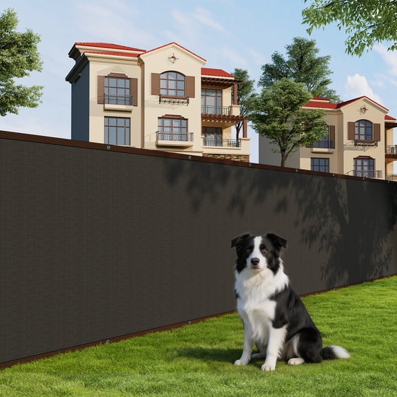 Heavy Duty Privacy Fence Screen 5' x 50', 180GSM HDPE Black Fence Cover with Metal Grommets & Zip Ties for Balcony, Garden, Deck, Backyard Outdoor