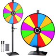 thumbnail image 1 of Heavy Duty Prize Wheel,24 Inch Prize Wheel Spinner with Stand,10 Color Slots,1Bracket,Dry Erase Kit - Wheel of Fortune Game for Carnival, Casino & Trade Show., 1 of 7