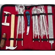 Heavy Duty Professional Farrier Tool Kit for Horse Hoof Care, Clincher, Nipper and Trimming Tools for Equestrian Use