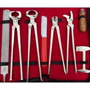 Heavy Duty Professional Farrier Tool Kit for Horse Hoof Care, Clincher, Nipper and Trimming Tools for Equestrian Use