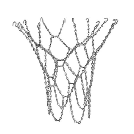 Heavy Duty & Professional Metal Steel Chain Basketball Net indoor and outdoor Standard Basketball Hoop Rim - Easy Attachment & Hooks