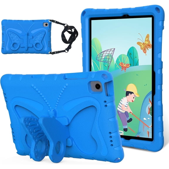 Heavy Duty Protection Case Compatible with Samsung Galaxy Tab A9 Plus/A9+ 5G 11 Inch 2023 SM-X210 SM-X215 SM-X216 SM-X218, Light Weight EVA Rugged Shockproof Protective Cover Kids Friendly Shoulder