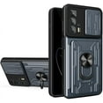 thumbnail image 1 of Heavy Duty Protection Case for Motorola Edge 20 Pro (Not 20), Magnetic Ring Kickstand Slide Camera with Card Holder Phone Cover for Motorola Edge 20 Pro LJK Gray, 1 of 9