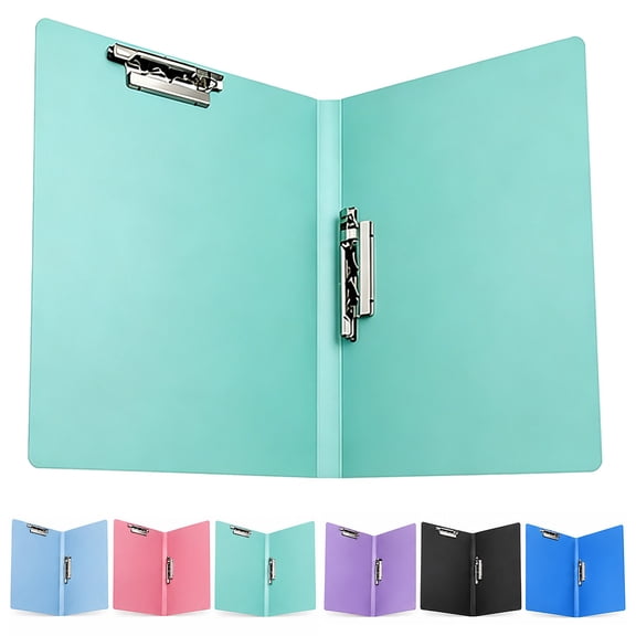 Heavy Duty Punchless Clamp Binder with Double Strong Clips, A4 & Letter Size No Ring Report Cover File Folder, Office Project Document Paper Holder