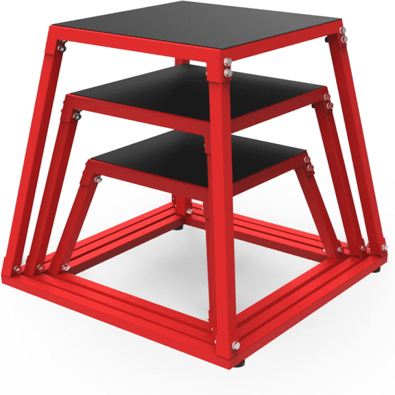 Heavy Duty Q235 Steel Plyometric Box, Non-Slip Jump Training Step Platform for Home Gym Conditioning and Strength Training