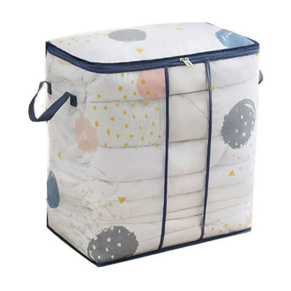 Heavy-Duty Quilt Storage Bag,Waterproof Moving Packing Organizer,Reinforced Handle Luggage Container,Damp-Proof Bedding Transport Sack,Foldable Closet Storage Solution