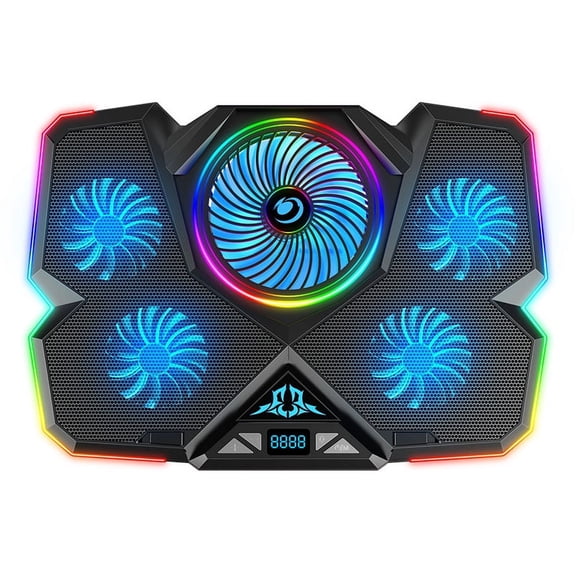 Heavy Duty RGB Laptop Cooling Pad Mute Design for 17 Inch Notebook