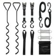 thumbnail image 1 of Heavy Duty RV Camper Awning Tie Down Kit,Included Ratchet Tie Down Anchor Strap and Spring and Spiral Stakes Connection for Outdoor Camping Trailer Truck, 1 of 7