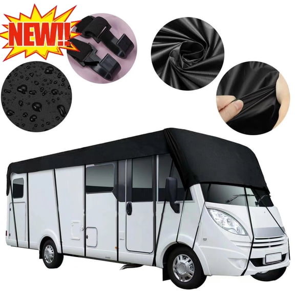 Heavy-Duty RV Roof Cover, Waterproof Snowflake & Stain Proof Cover for Class A/B/C Motorhomes, Travel Trailers (16ft to 44ft),31Ft*10.8Ft