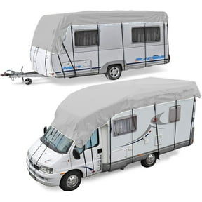 Heavy Duty RV Roof Cover, Waterproof & UV Resistant for RVs, Class A/B/C Motorhomes, Popup & Truck Campers, Travel Trailers, Fits 16ft to 41ft RVs (White, 9.5*3M)