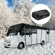 Heavy Duty RV Roof Cover, Waterproof & UV Resistant for RVs, Class A/B/C Motorhomes, Popup & Truck Campers, Travel Trailers, Fits 16ft to 44ft RVs (Black, 9.5x3m)