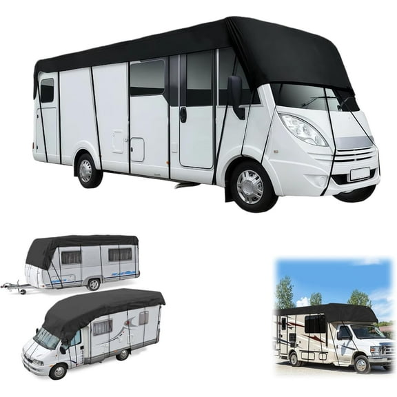 Heavy Duty RV Roof Cover, Waterproof & UV Resistant for RVs, for 16ft to 42ft RVs, Class A/B/C Motorhomes, Popup & Truck Campers, Travel Trailers