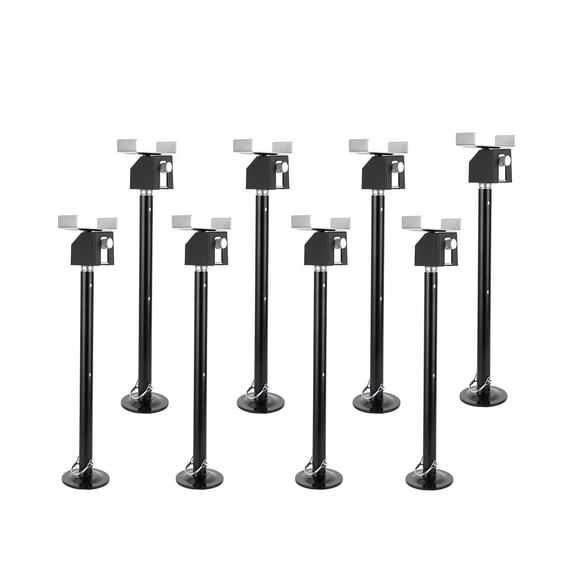 Heavy Duty RV Slide Out Support Jacks, Adjustable 21"-49" Stabilizer Jack Set - Quick-Lift Camper & Trailer Leveling - 40,000 lbs Capacity - Drill & Hand Crank Compatible - 8 Pack (8pcs)