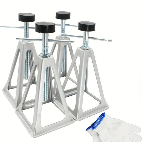 Heavy-Duty RV Stabilizer Jacks - 6000lb Capacity, 11"-17" Adjustable Height, Sturdy Base Plate, for RV Camper Boat Heavy Equipment, Durable Reinforced Frame