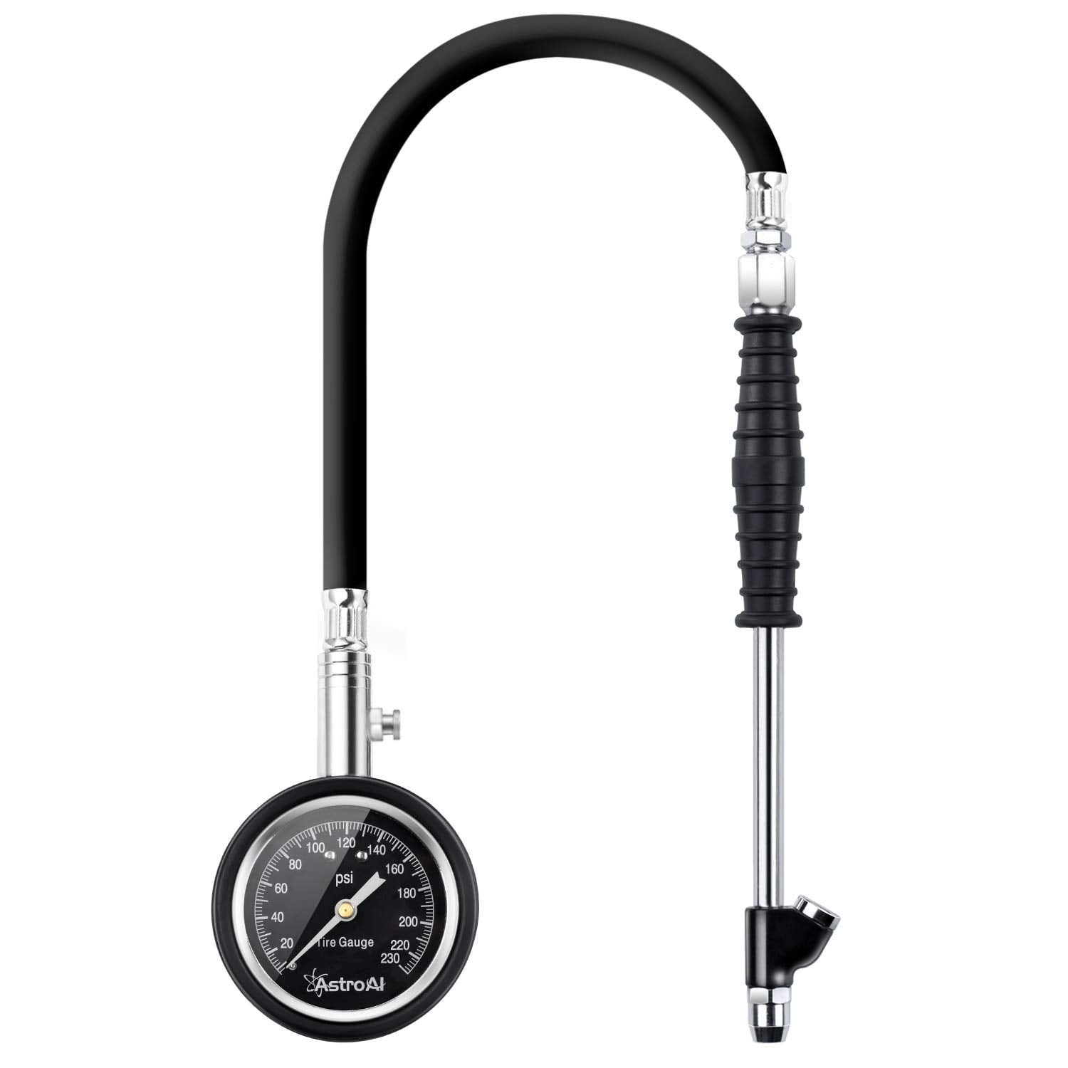 Heavy Duty RV Tire Pressure Gauge, 230 PSI Certified ANSI B40.1 Accurate with Large 2.5" Easy