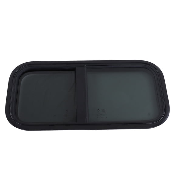 Heavy Duty RV Window 23.6x11.8 Inches / 60x30 cm Rounded Corner Tempered Glass Slide Trailer Window with Insect Screen for Campers and Motorhomes