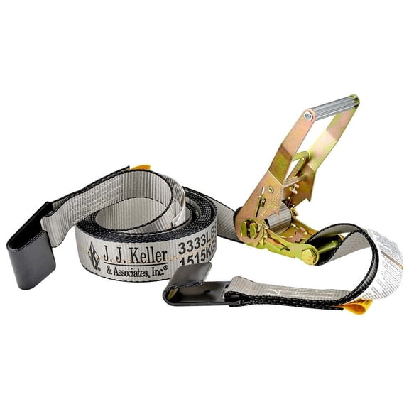 Heavy Duty Rachet Strap, Flat Hook, 2” x 18’, 3,333lbs Safe Working Load