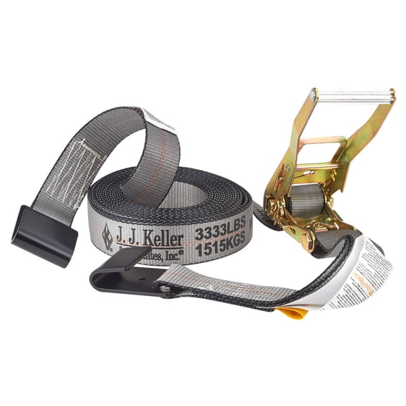 Heavy Duty Rachet Strap, Flat Hook, 2” x 30’, 3,333lbs Safe Working Load