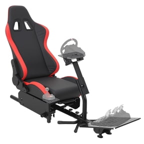Heavy Duty Racing Simulator Cockpit for G923/G920/G29 – Adjustable Steering Wheel Stand & Pedal Angle – L-Shaped, Round Tube – 25.6x27.6x31.5in