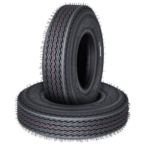 Heavy-Duty Radial Trailer Tire Set – 4.80-8, 6PR Load Range C, 8-Inch All-Season Tires for Utility, Boat, Camper, Cargo & Hauler Trailers