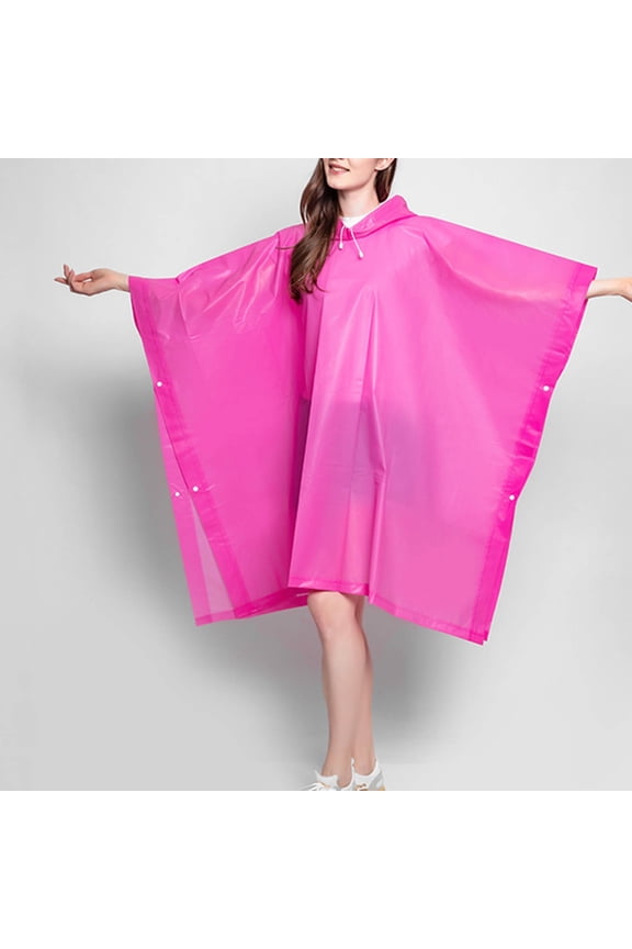 Heavy Duty Rain Ponchos for Adults - Reusable Emergency Raincoats with Drawstring Hood - for Outdoor Activities and Unexpected Weather