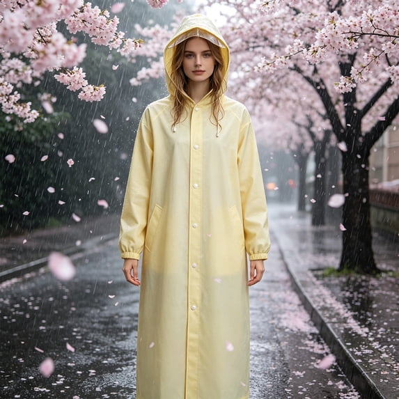 Heavy Duty Raincoat Waterproof Rain Jacket Thickened Windproof for Hiking Camping