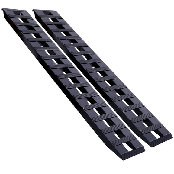 Heavy-Duty Ramps with Top Hook Attaching End, Universal Loading Ramp for Motorcycle, Tractor, ATV/UT 84" X 14" 8800 LBS 1 Pair 2 Ramps Aluminum ,Black Coating