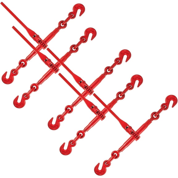 Heavy Duty Ratchet Binders Fits for 3/8" - 1/2" Chain, Ratchet Chain Binder 9200 lbs Working Load Limit, Load Binder for for Securing Heavy Loads to a Truck or Flatbed Trailer-Pack of 5