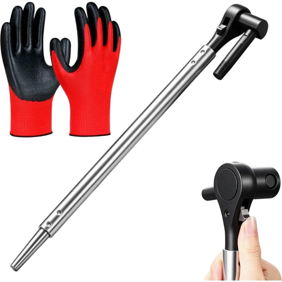 Heavy Duty Ratchet Cargo Winch Tensioner Wrench | 18 & 22-Inch Reversible Truck Strap Tightener Bar for Flatbed Trailers & Commercial Tie Down Systems (Big)