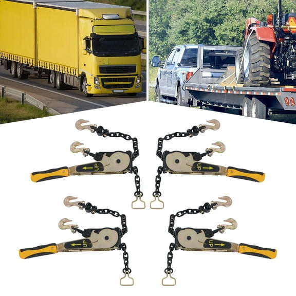 Heavy-Duty Ratchet Chain Binders 6600 lbs Capacity, Alloy Steel Construction, Anti-Slip Handle for Secure and Efficient Cargo Strapping
