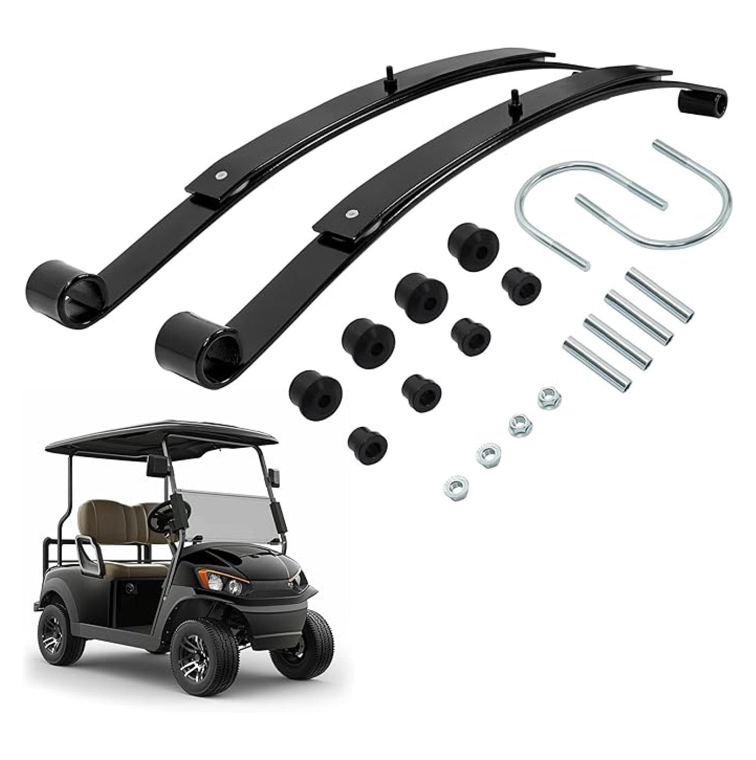 Heavy Duty Rear 2-Leaf Spring Kit Compatible with 2008-UP EZGO RXV Golf ...