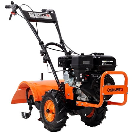Heavy Duty Rear Tine Tiller 7HP 212CC Gas Power Cultivator, 20" W x 8" D Rear-Tine Cultivator with 13" Tires, Ideal for Garden Soil Prep, Vegetable Beds & Weeding