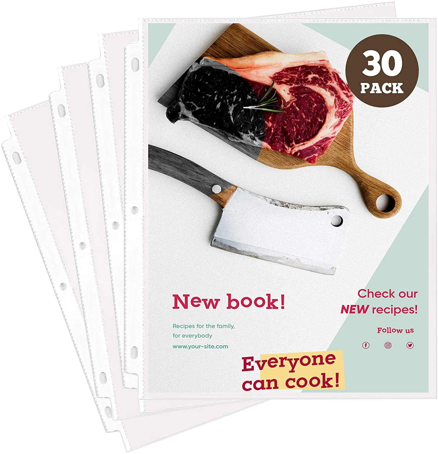 recipe card sleeves 3x5 Amazon.com: Recipe Card Protectors, 3x5 Inches, Clear Plastic Sleeves, 100  Pack (3×5'') : Office Products