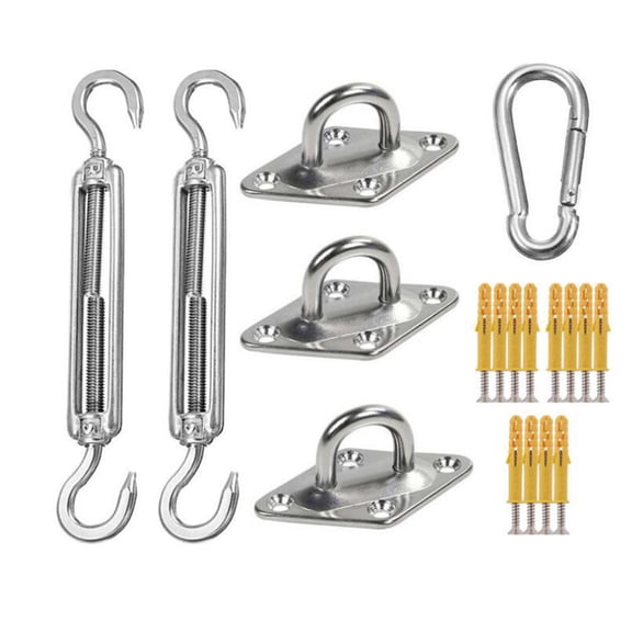 Heavy Duty Rectangular and Square Shade Sail Accessories for Patio, Lawn and Garden Canopy Installation