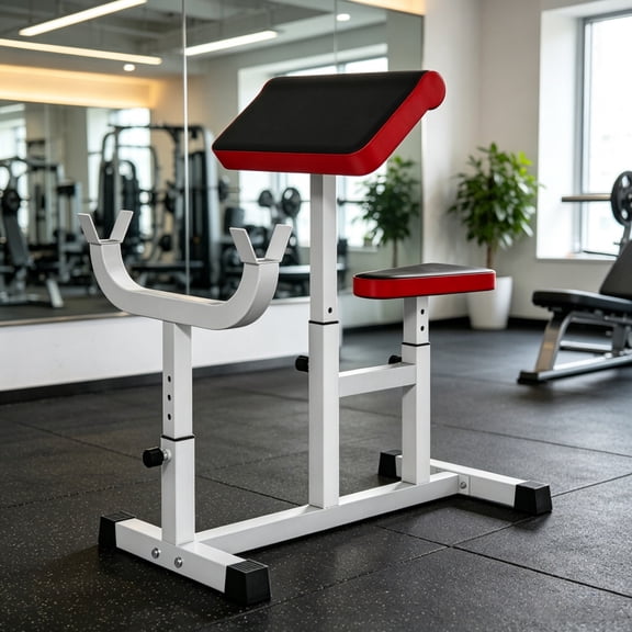 Heavy-Duty Red Vertical Leg Press Machine with Adjustable Leg, Back & Head Positions, 1" Standard Plate Compatible Strength Training Equipment