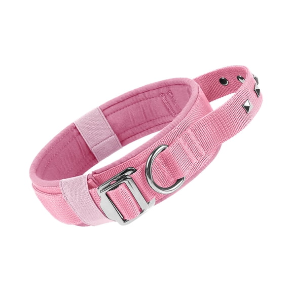 Heavy Duty Reflective Nylon Dog Collar with Adjustable Buckle for Secure Comfortable Training and Daily Walking