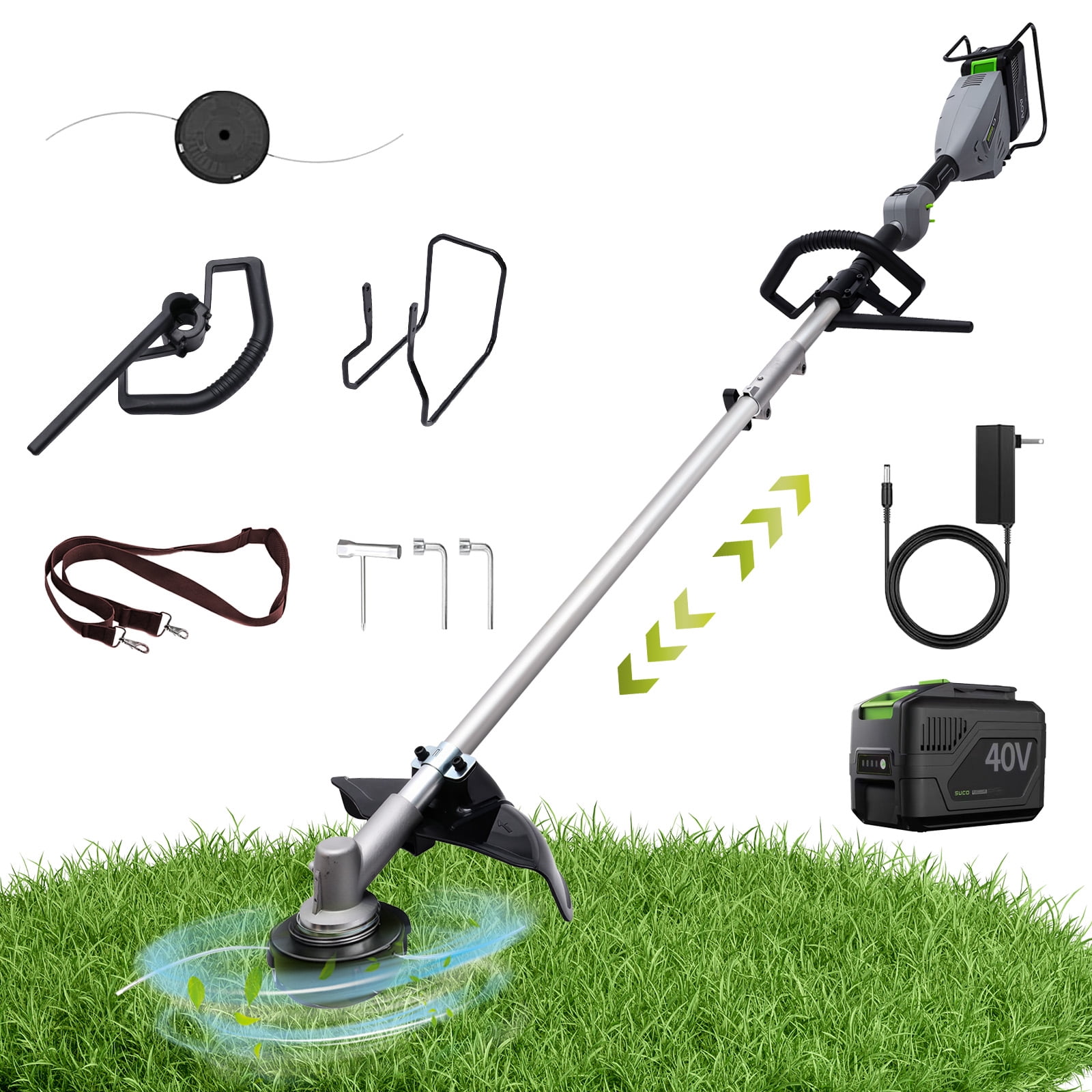 Heavy Duty Reinforced ABS Cordless Lawn Mower, Bump Feed System ...