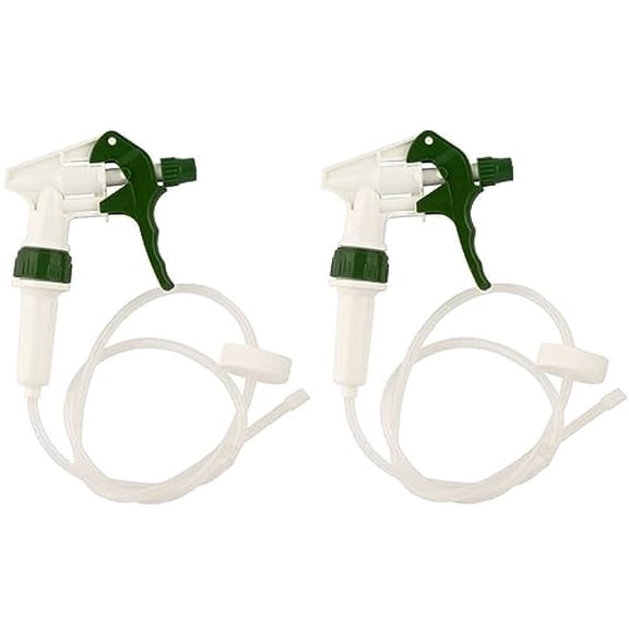 Heavy Duty Remote Extended Reach Trigger Sprayer with 36" Hose Green/White, Fits Large Containers and 1 Gallon Bottles with 38-400 Neck Size - 2 Pack