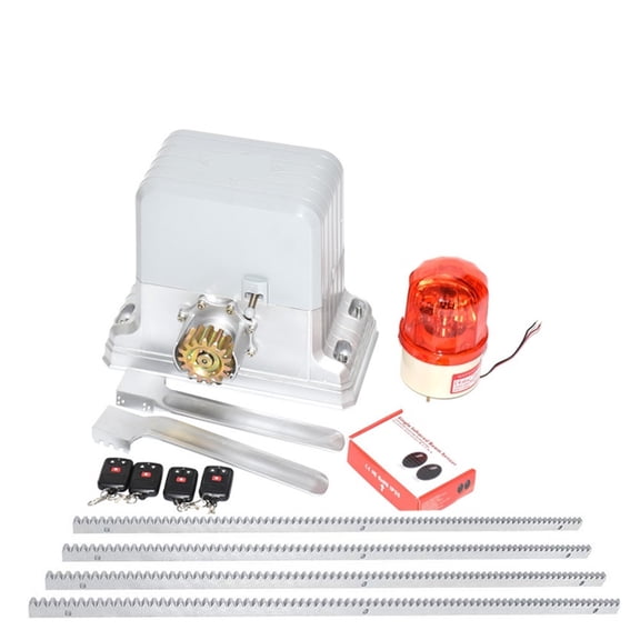 Heavy Duty Residential Gear System 1800kgs Electric Sliding Gate Opener / Door Motor With 4m Steel Racks Keyfobs Kit Optional